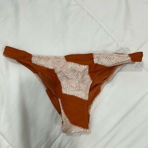 Aerie Orange and White Bikini Bottom